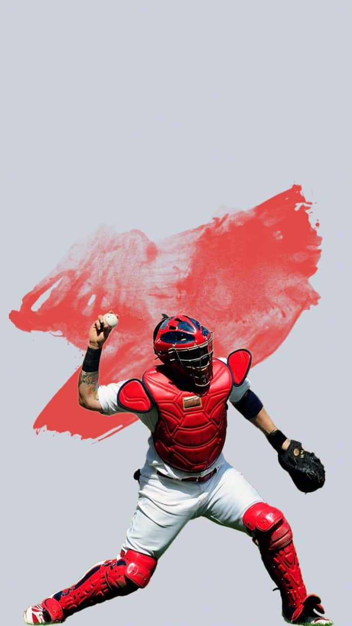 A Baseball Player Is Throwing A Ball Background