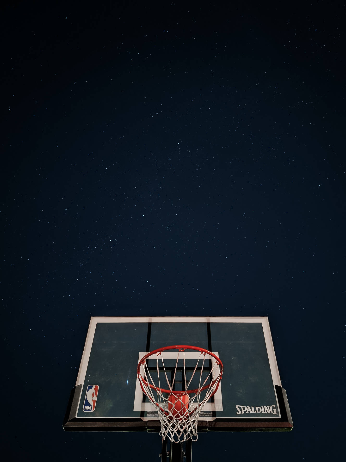 A Basketball Hoop In The Sky Background