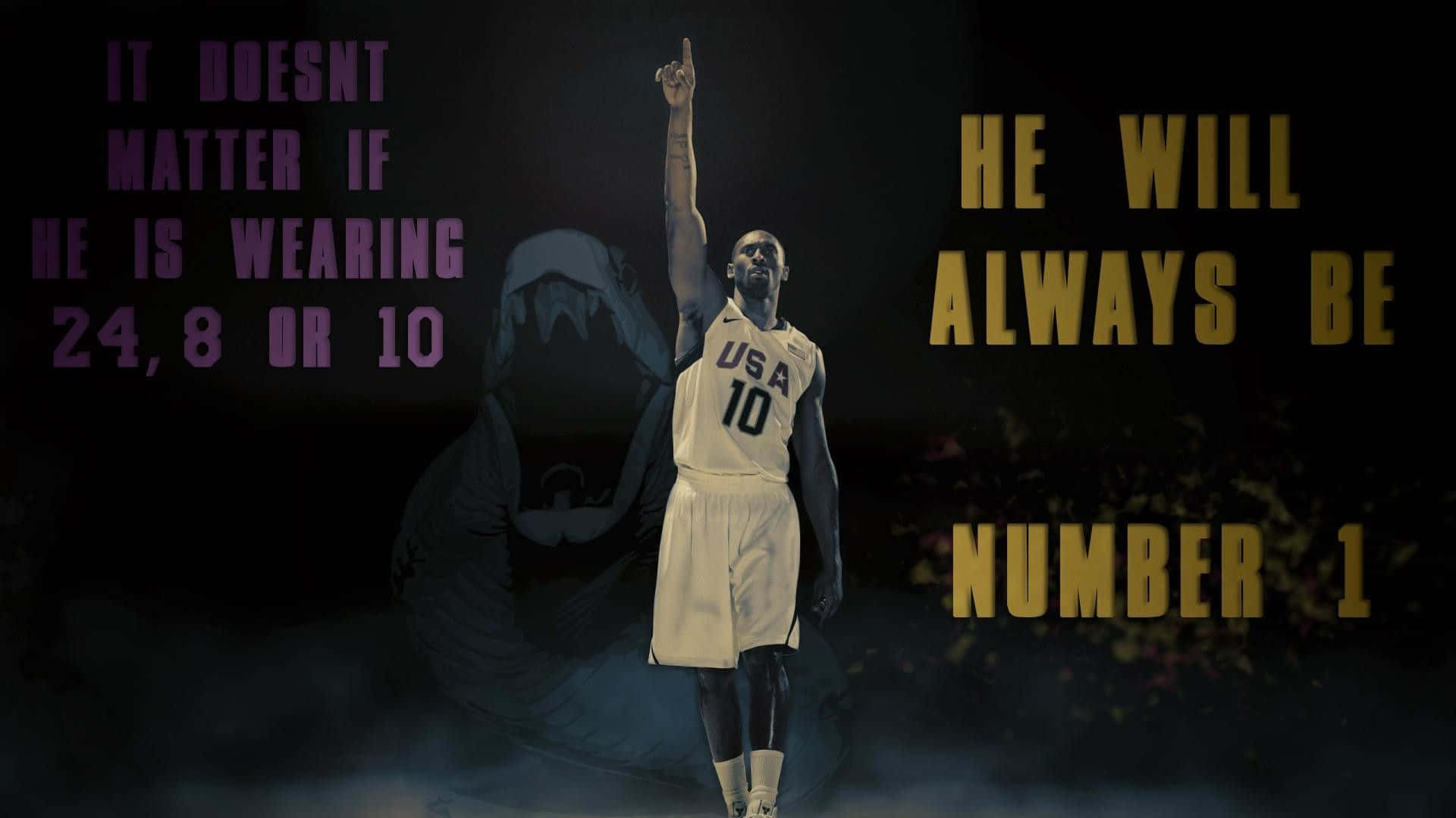 A Basketball Player With The Number 1 On His Arm Background