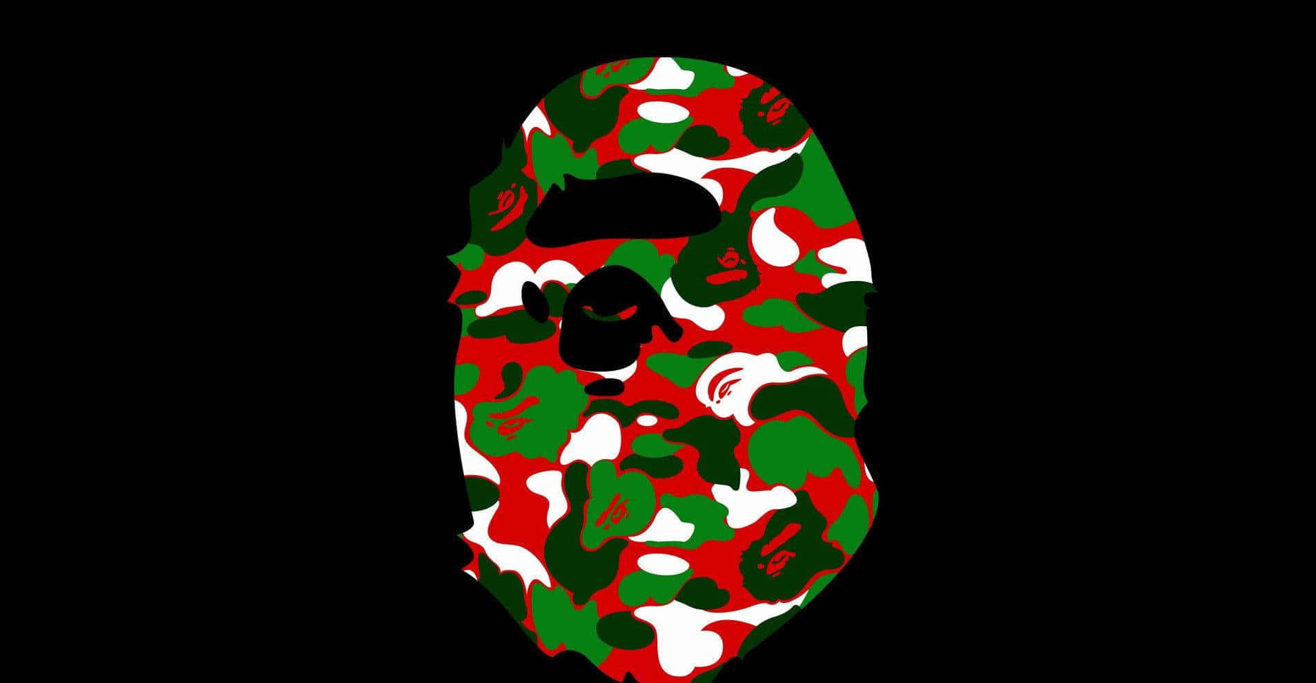 A Bathing Ape Camo Mask Background