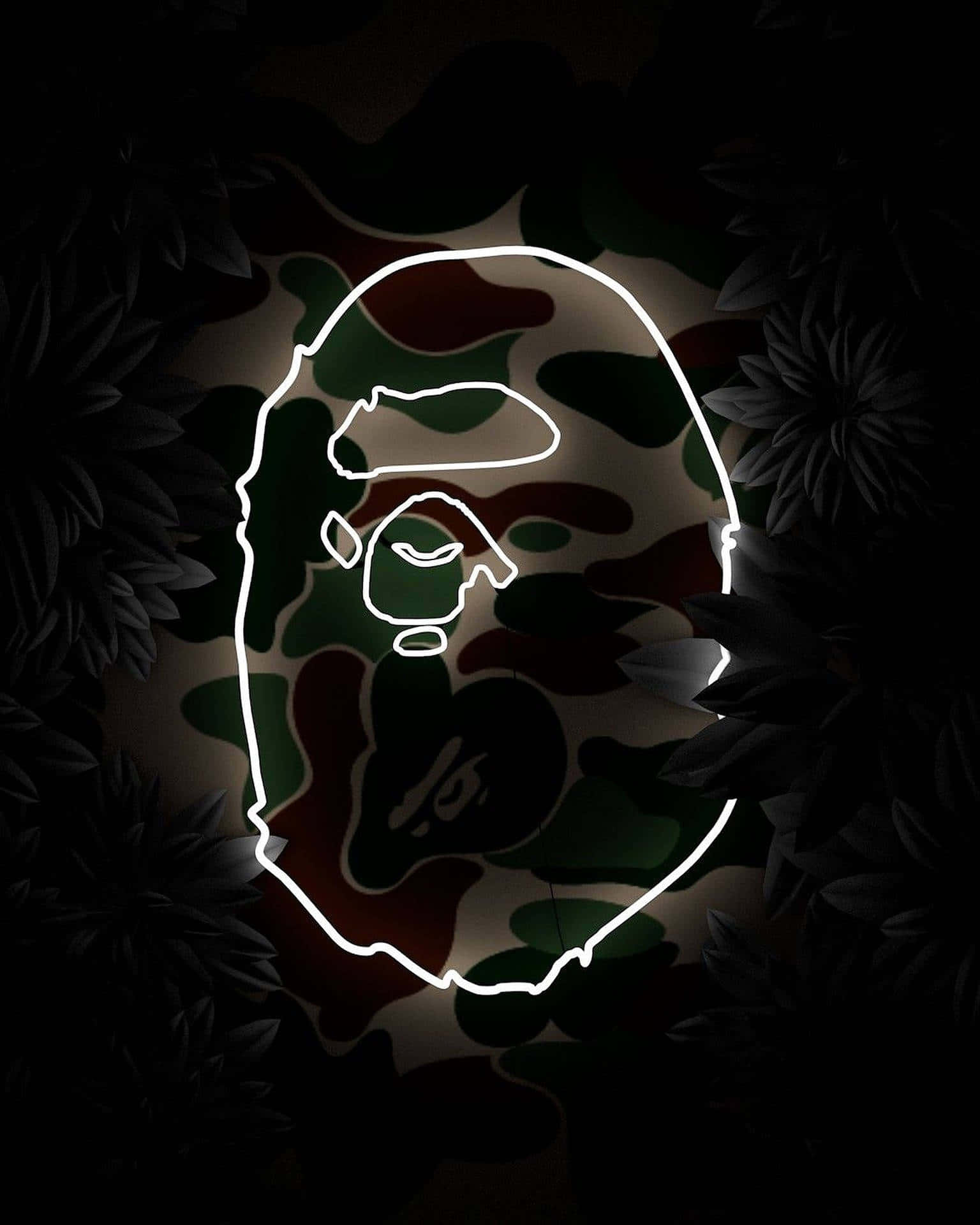 A Bathing Ape Neon Head Wallpaper