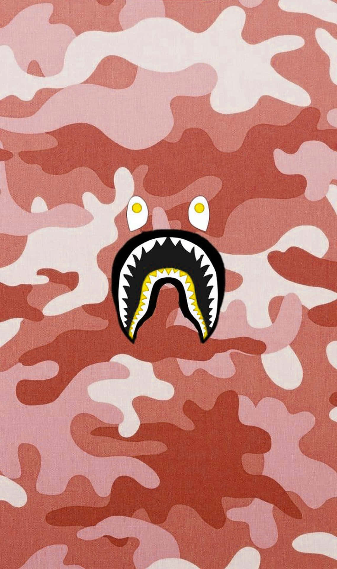 A Bathing Ape Shark Camo Pin Background