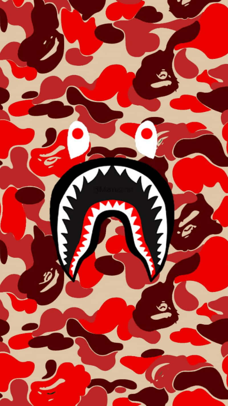 A Bathing Ape Shark Camo Wallpaper Background
