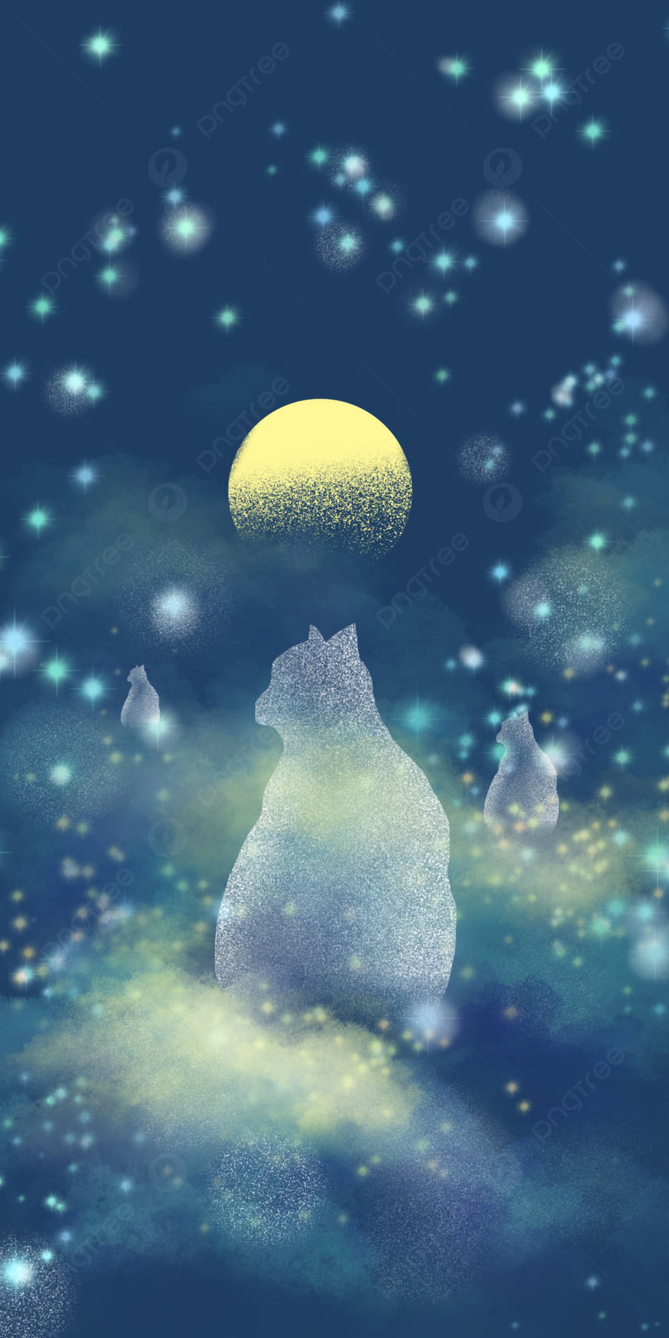 A Bear In The Moonlight Background