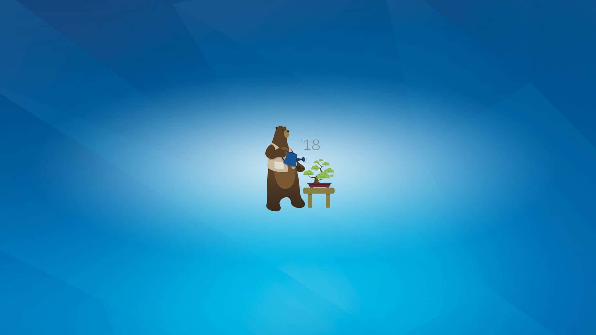 A Bear Is Sitting On A Blue Background Background