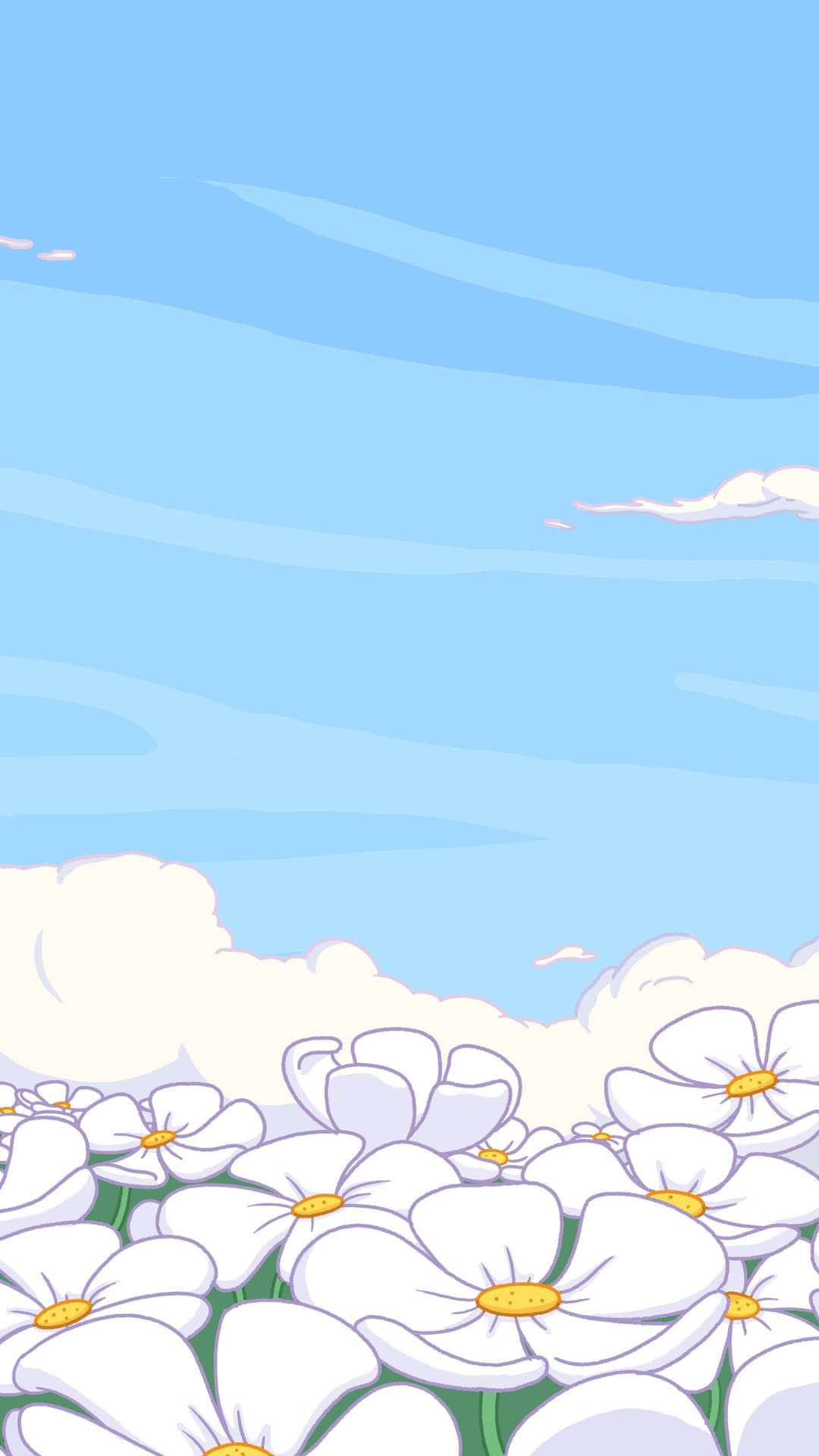 A Beautiful Anime Flower Background