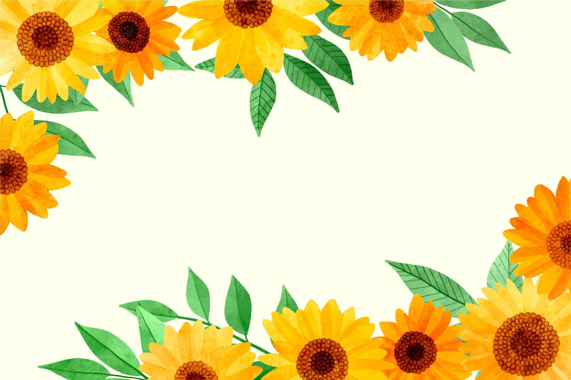 A Beautiful Arrangement Of Sunflowers And Roses In A White Vase Background