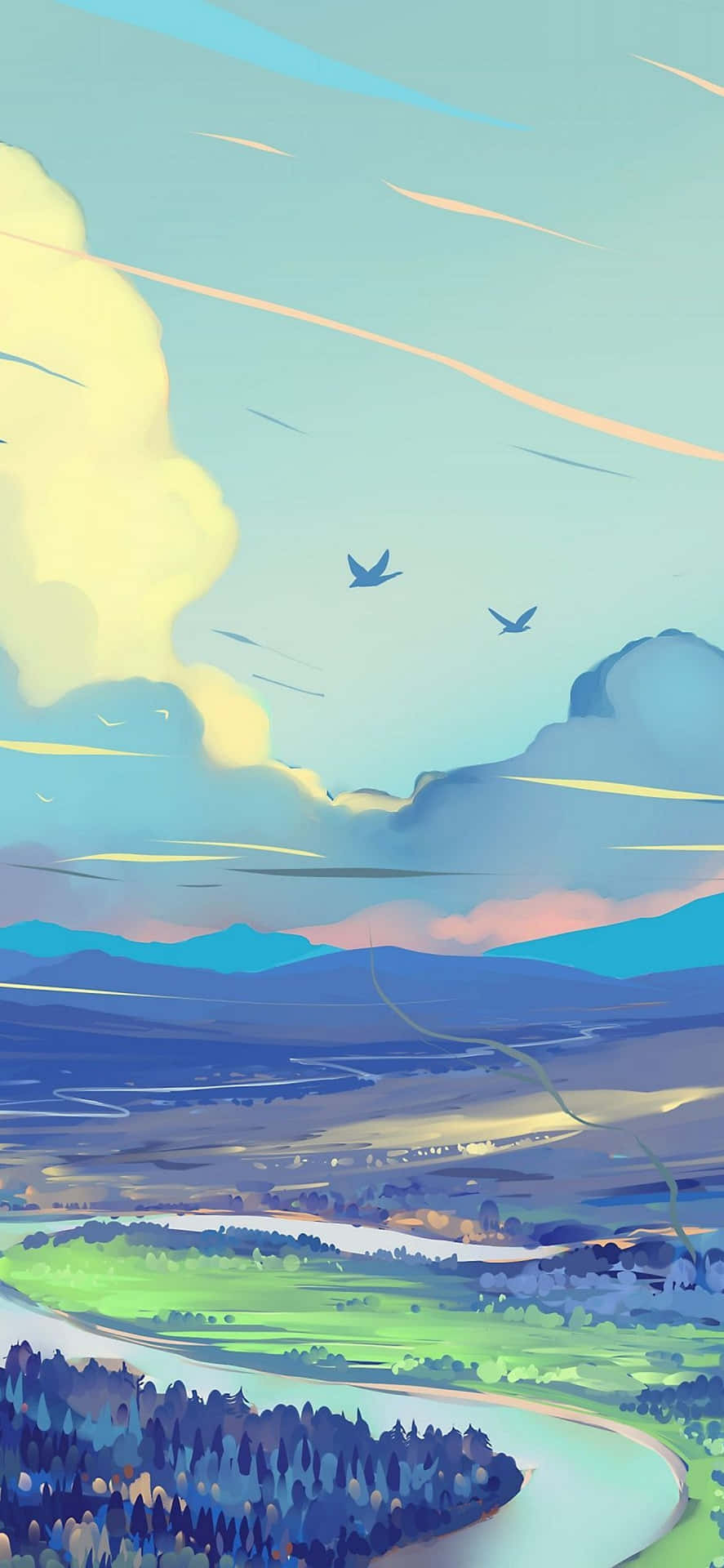 A Beautiful Beach Sunset Shines A Calming Light In The Sky Background