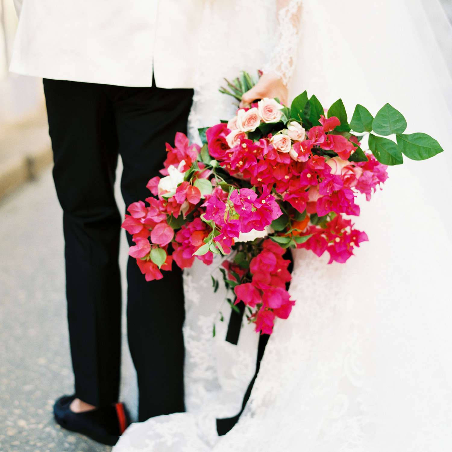 A Beautiful Bouquet Of Vibrant Magenta Flowers