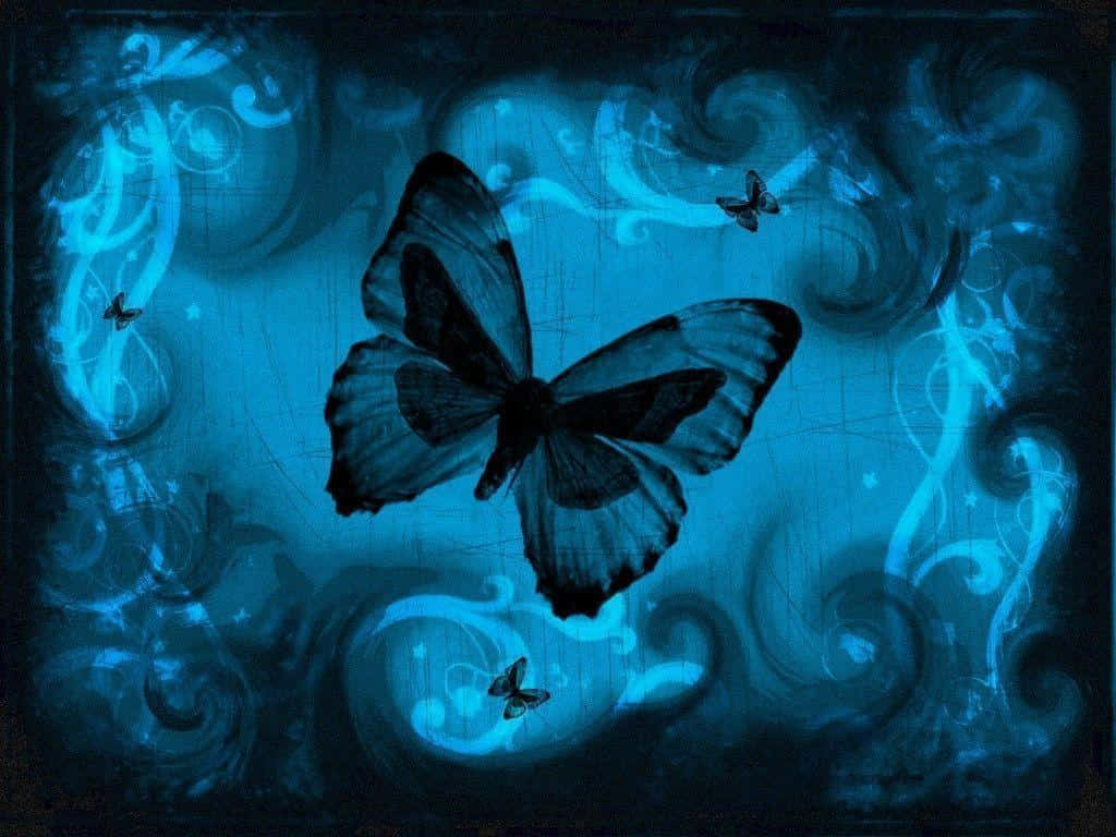 A Beautiful Butterfly Resting On A Flower Background