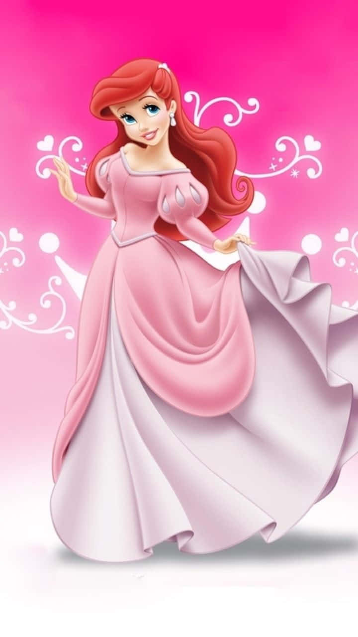 A Beautiful Cartoon Girl Looks Dreamily Into The Distance Background