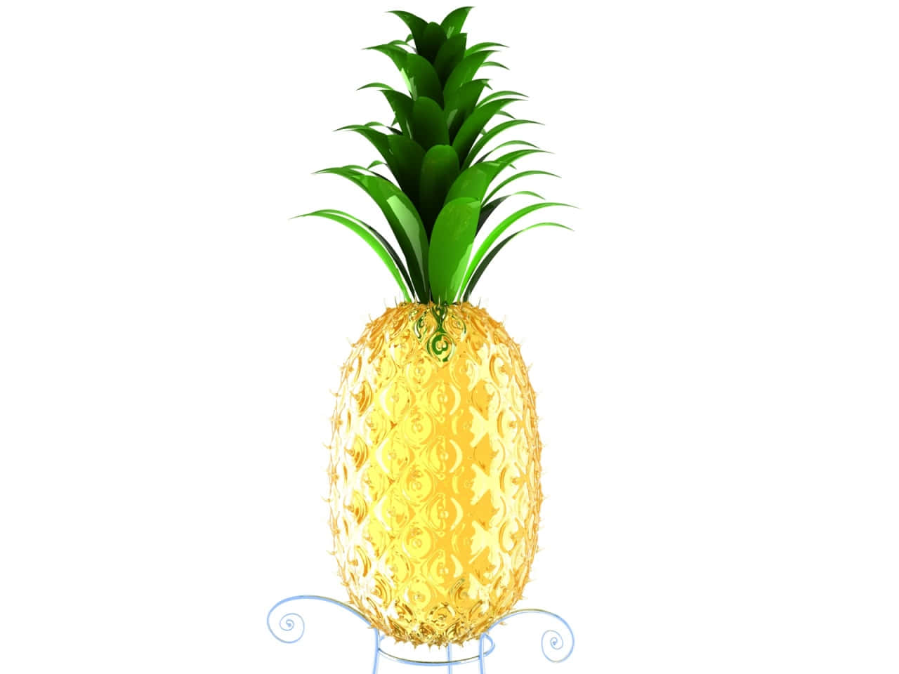 A Beautiful Closeup Of A Pineapple Background