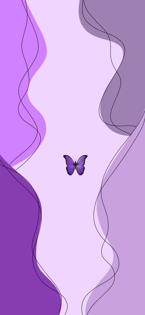 A Beautiful Cool Butterfly On A Flower Background