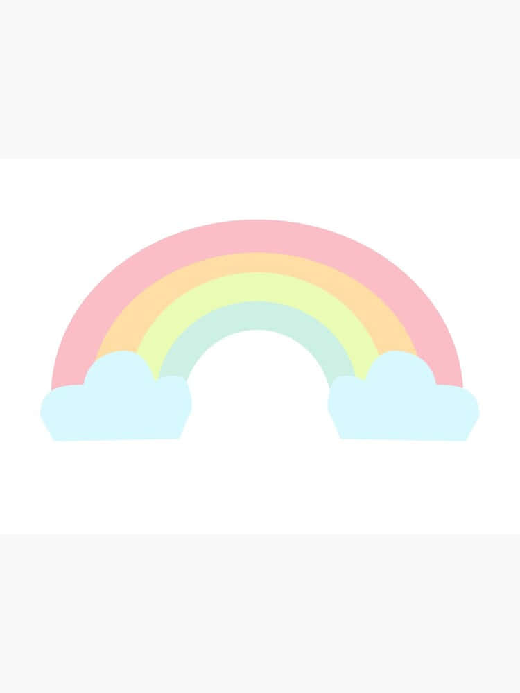A Beautiful, Cute, Rainbow Pastel Painting With Vibrant Colors Background