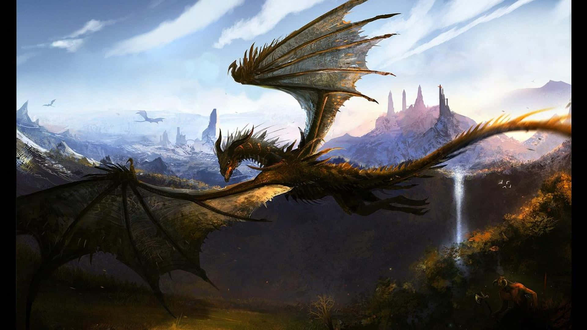 A Beautiful Dragon In Flight