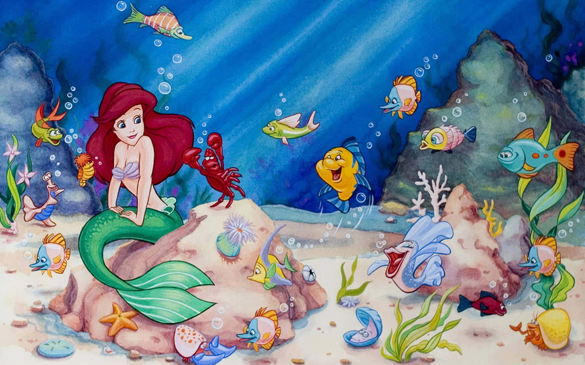 A Beautiful Dream Of Undiscovered Adventures With The Magical Little Mermaid. Background