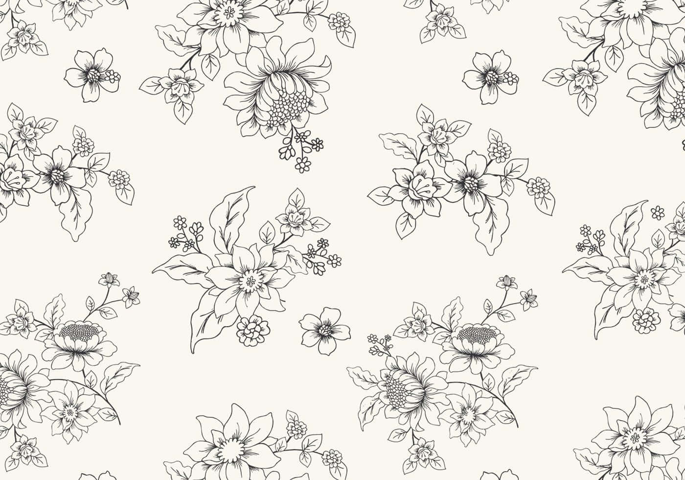 A Beautiful, Intricately Detailed Flower Drawing. Background
