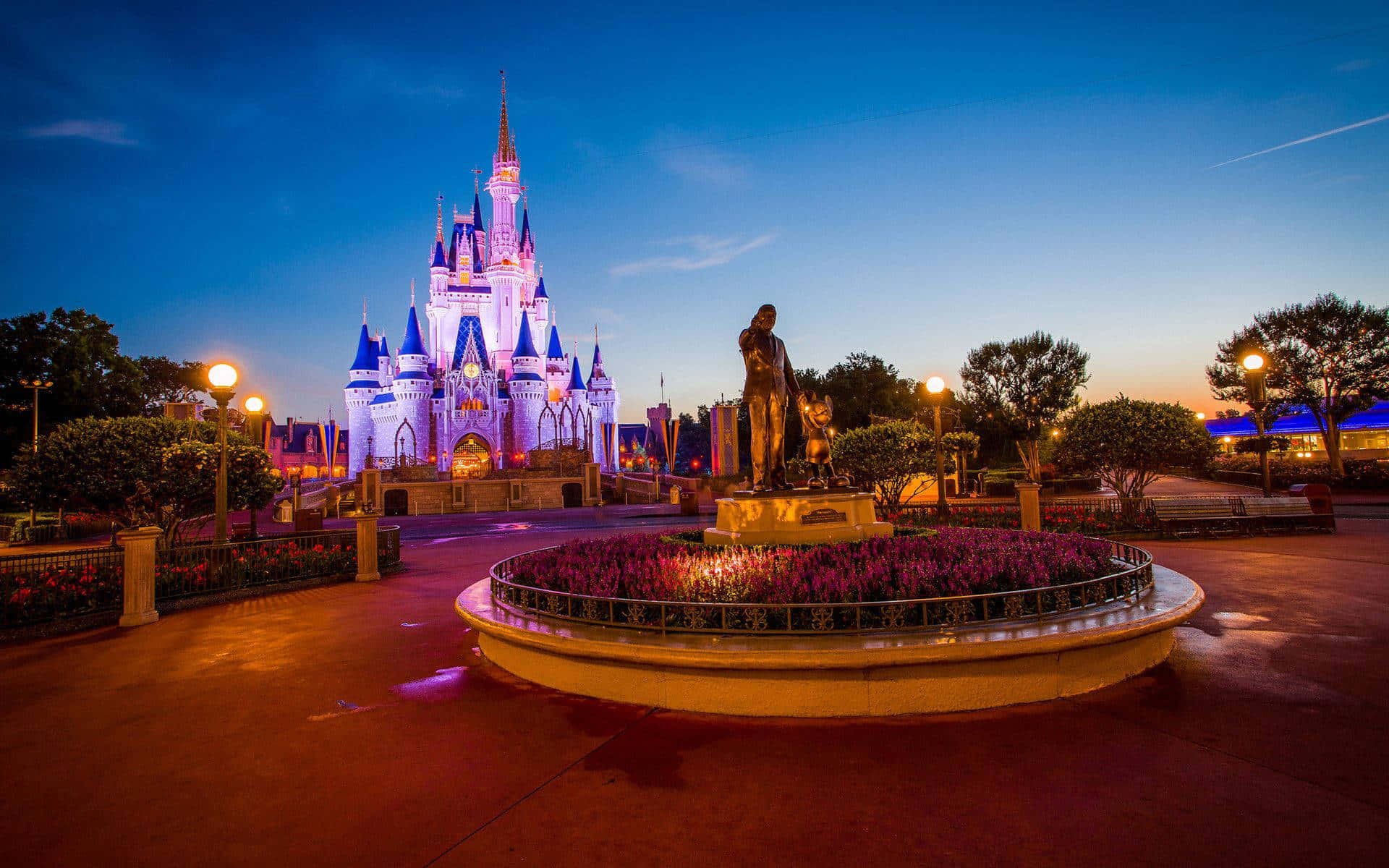 A Beautiful Landscape From Disney Parks. Background