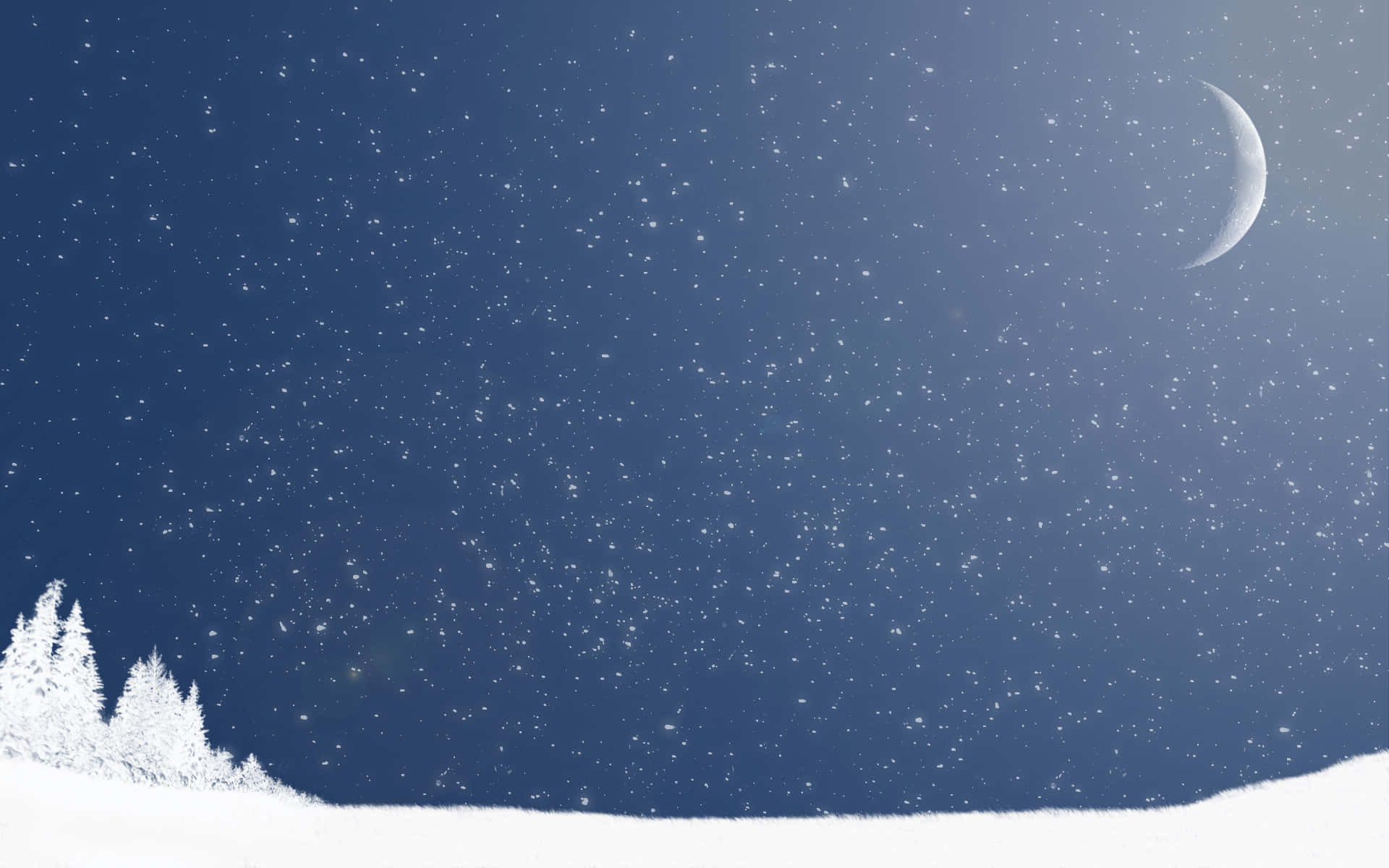 A Beautiful Minimalist Winter Scene Background