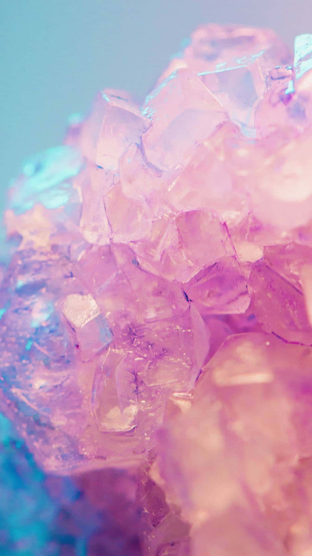 A Beautiful Pastel Crystal On A White Background. Background