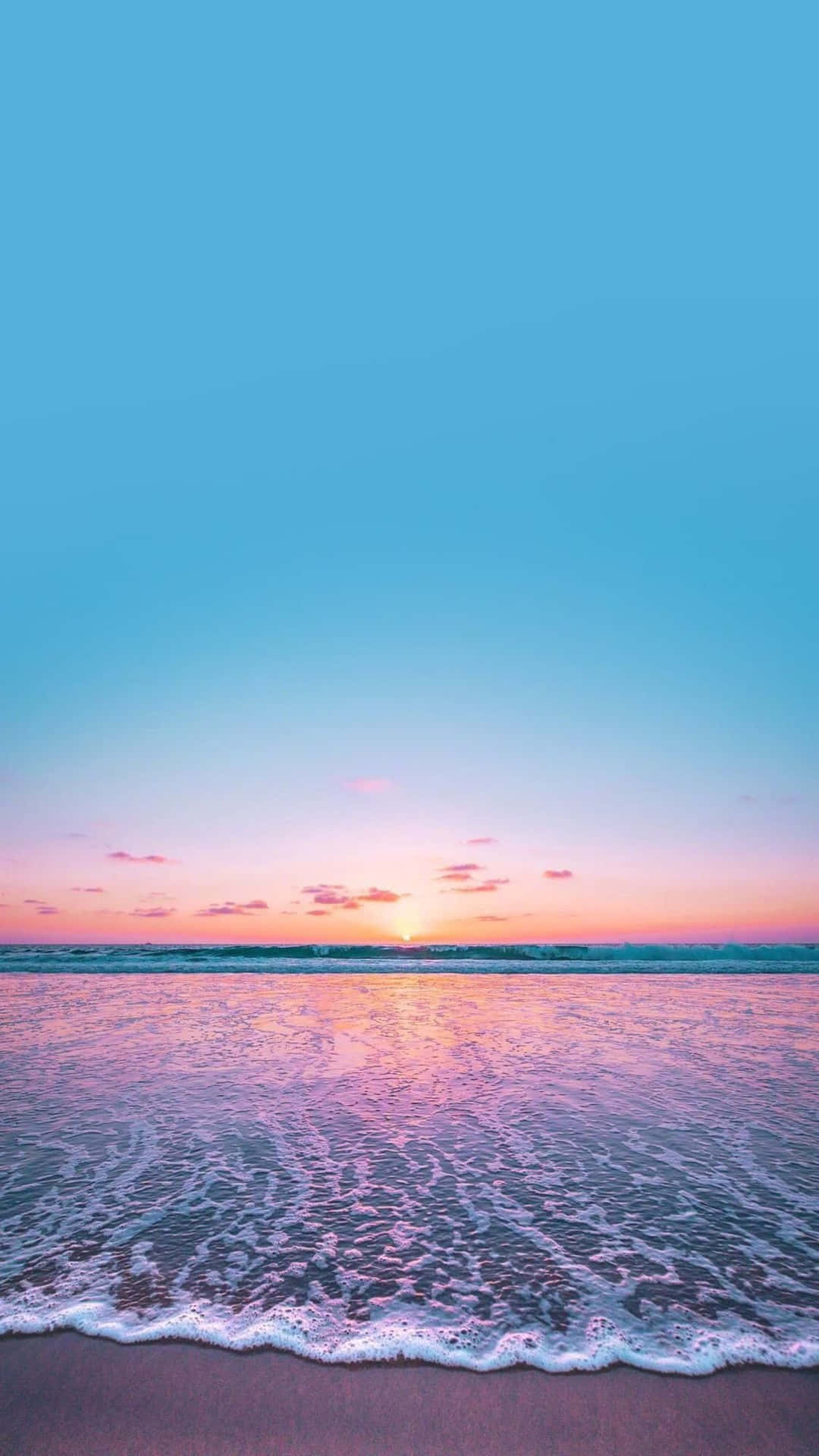 A Beautiful Pink And Blue Aesthetic Wallpaper Background