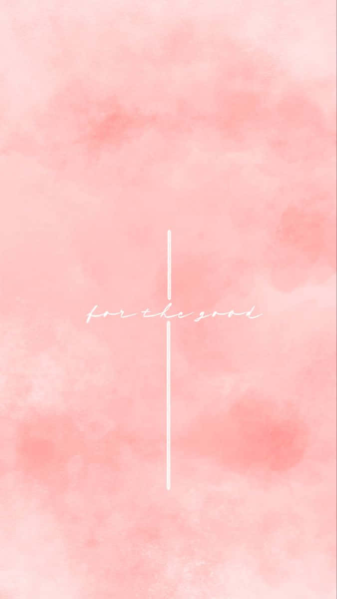 A Beautiful Pink Cross Symbolizing Hope And Faith Background