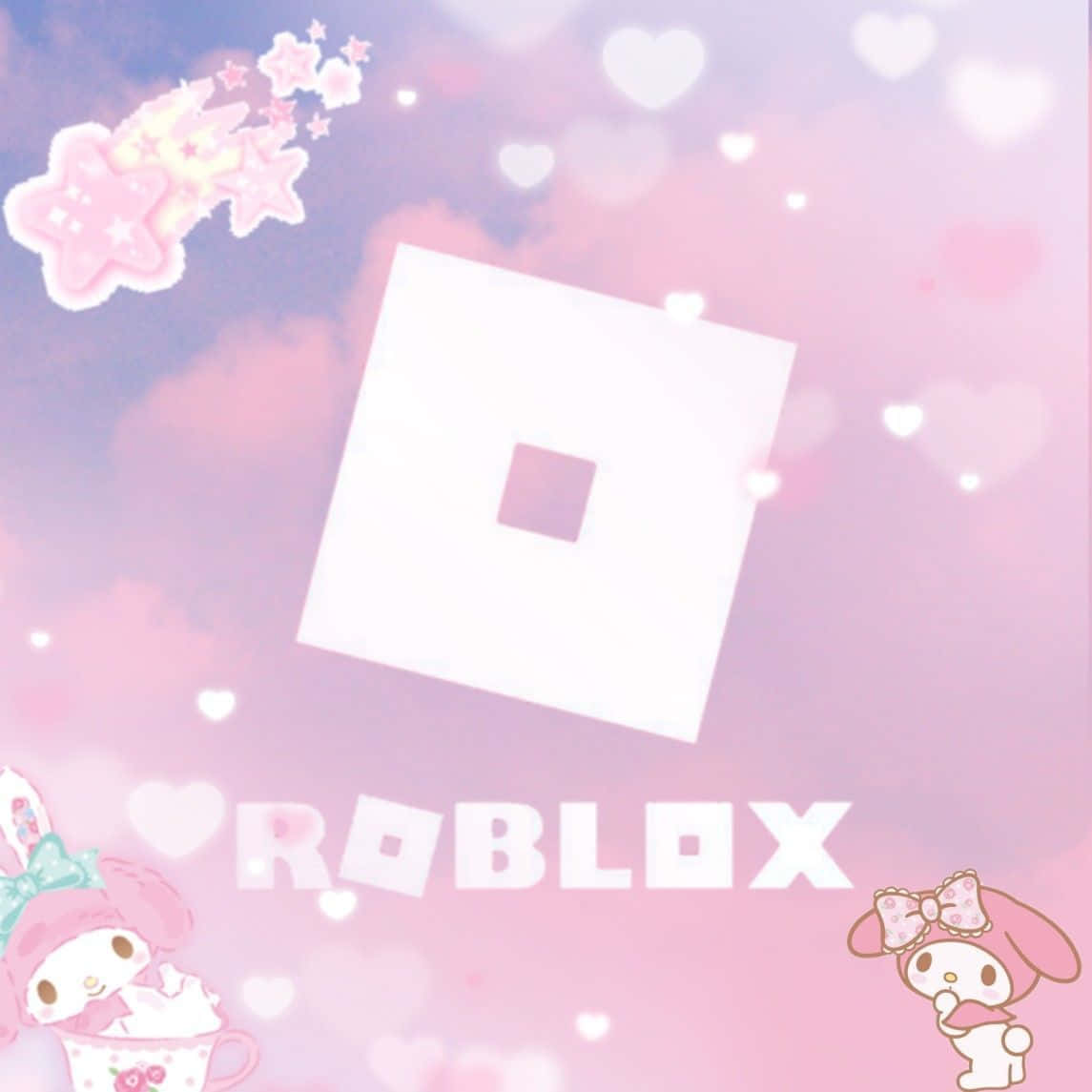 A Beautiful Pink Roblox Logo Background