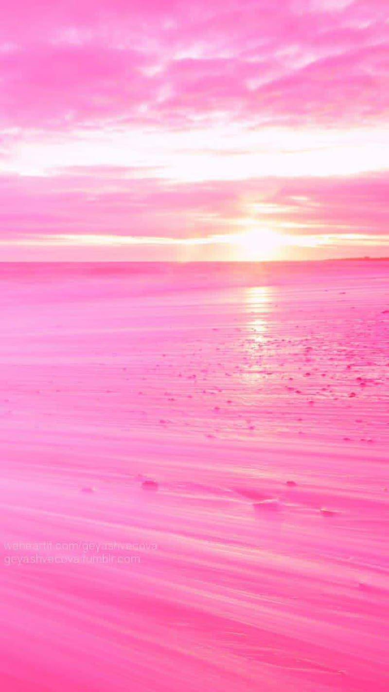 A Beautiful Pink Sunset Background