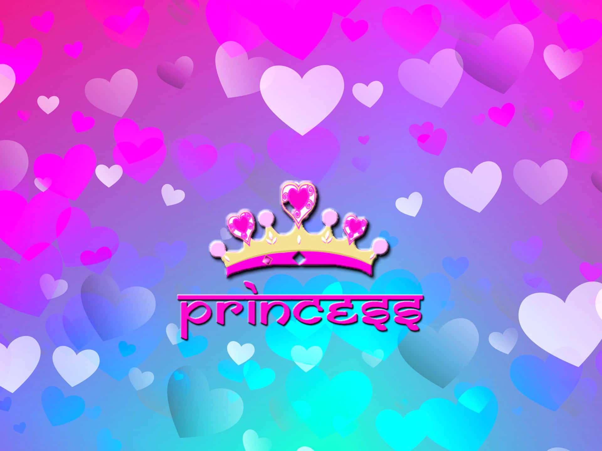 A Beautiful Princess Crown Adorned With Colorful Rhinestones. Background