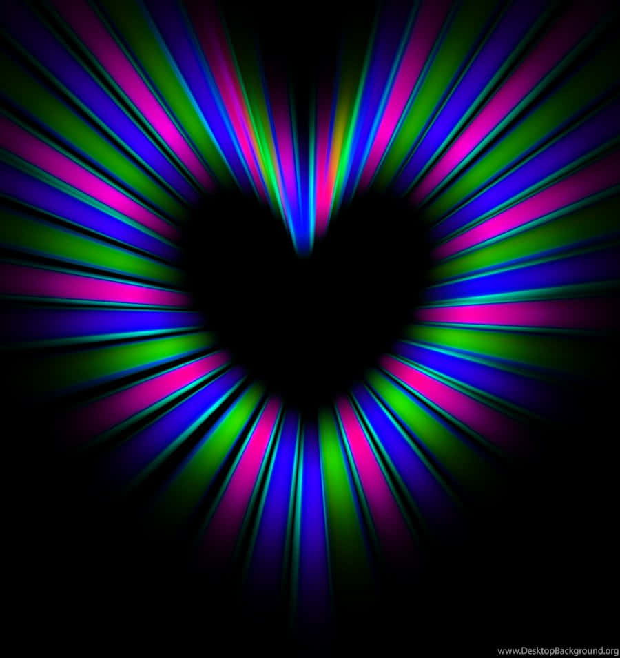 A Beautiful Rainbow Heart Symbolizing Love And Acceptance. Background