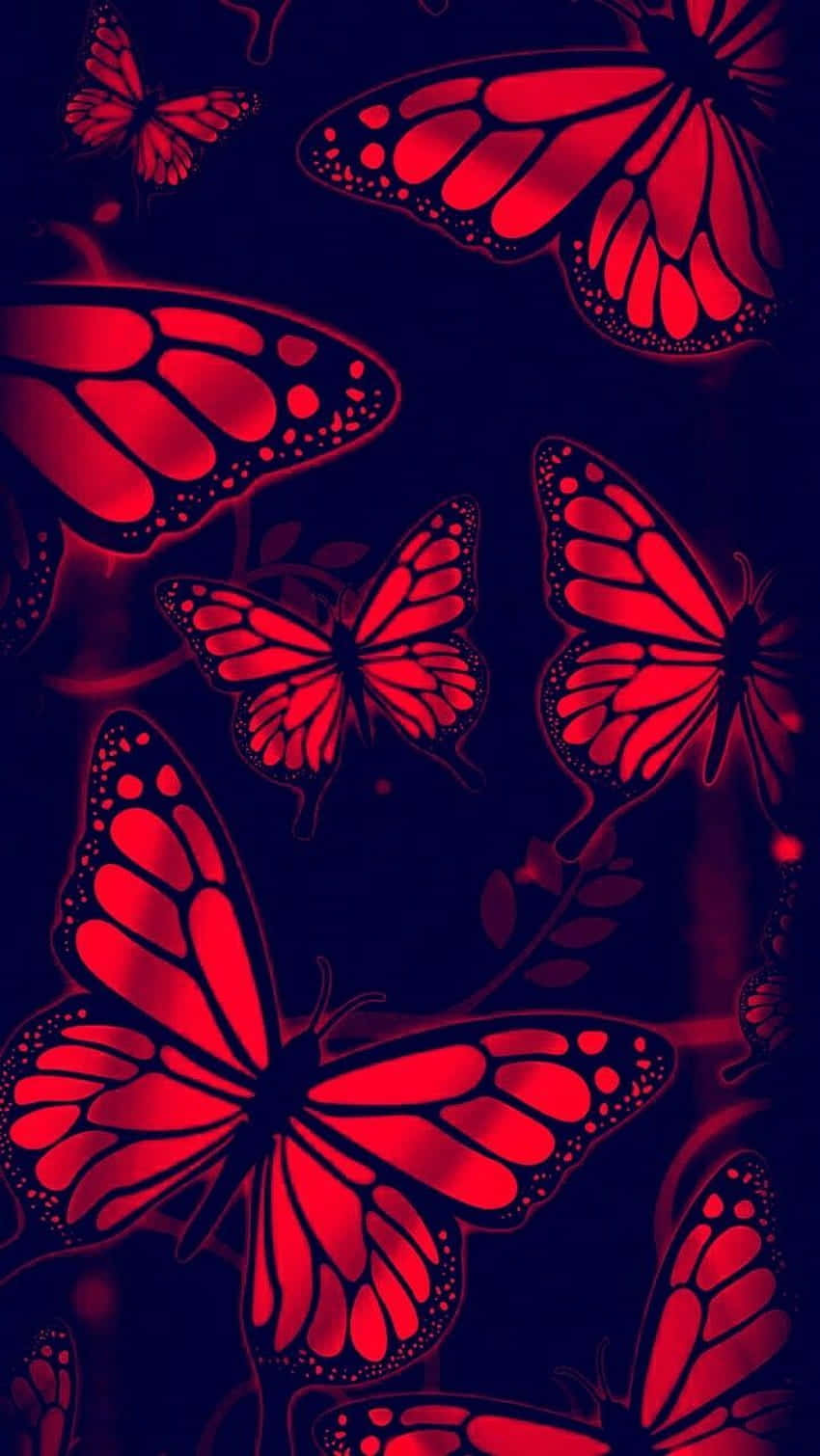 A Beautiful Red Butterfly Perched On A Flower Background