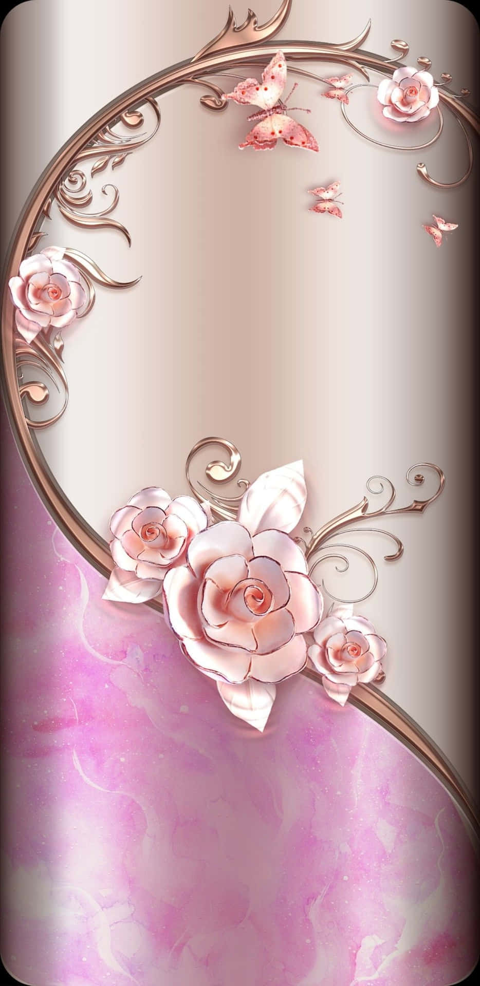 A Beautiful Rose Gold Phone Background