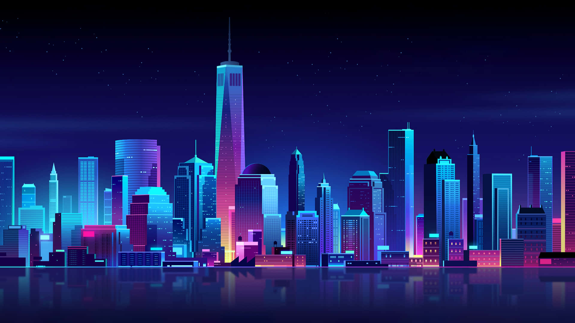 A Beautiful Skyline Of New York City Background