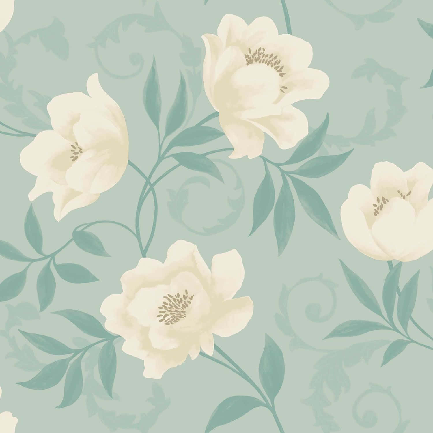 A Beautiful Teal Flower In Full Bloom Background