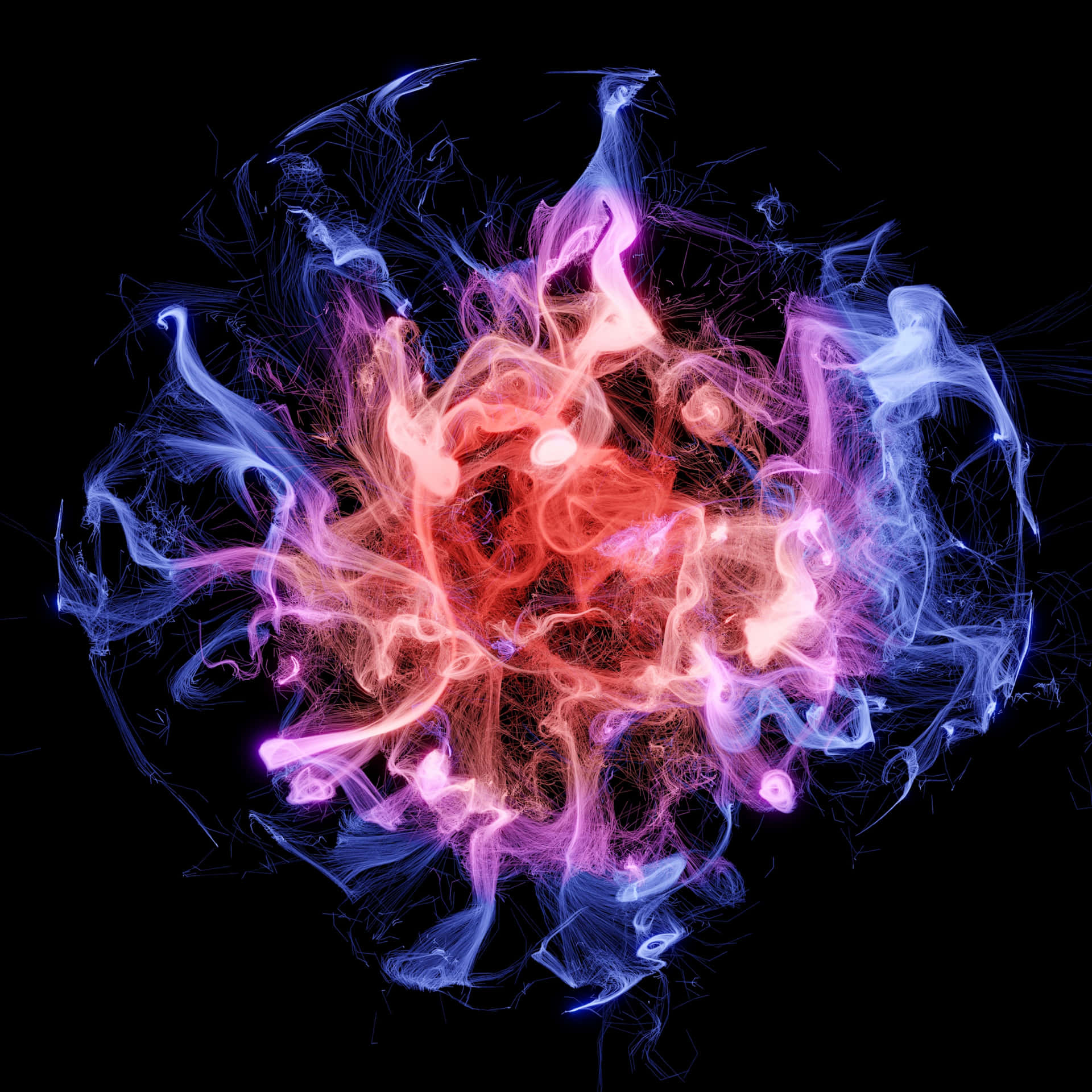 A Beautiful Trail Of Colorful Smoke. Background