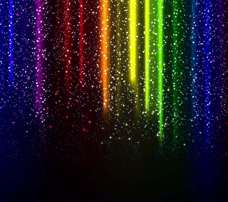 “a Beautiful View Of A Rainbow Of Glitter Shining In The Sun”