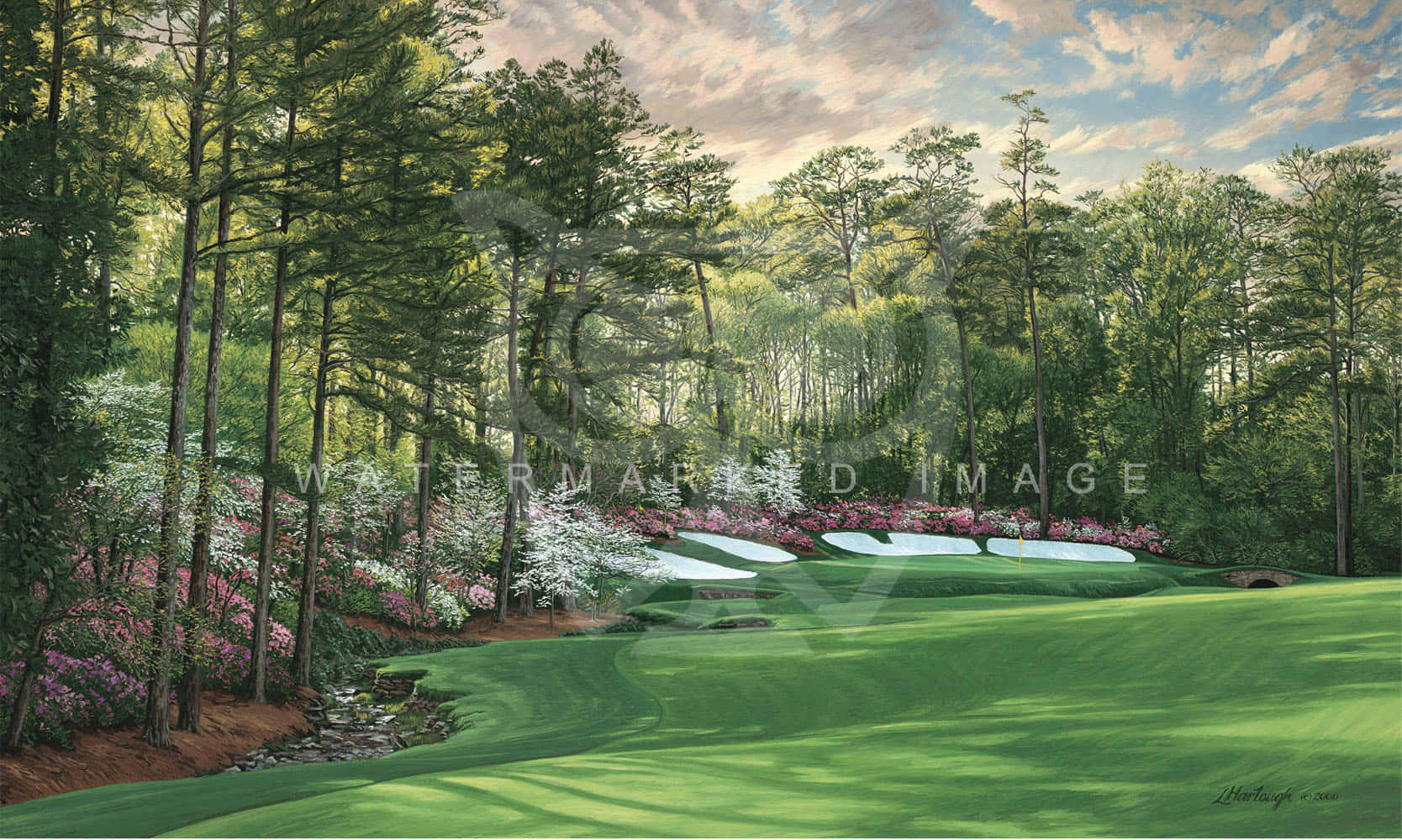 A Beautiful View Of Augusta National Golf Course Background