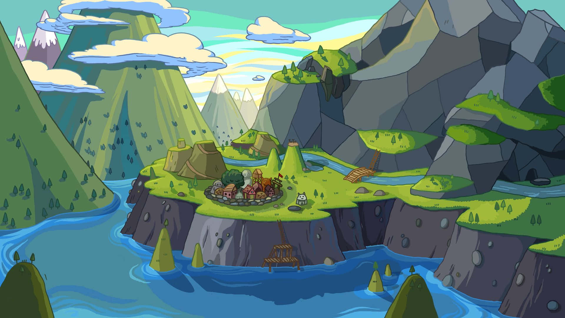A Beautiful View Of The Adventure Time Landscape