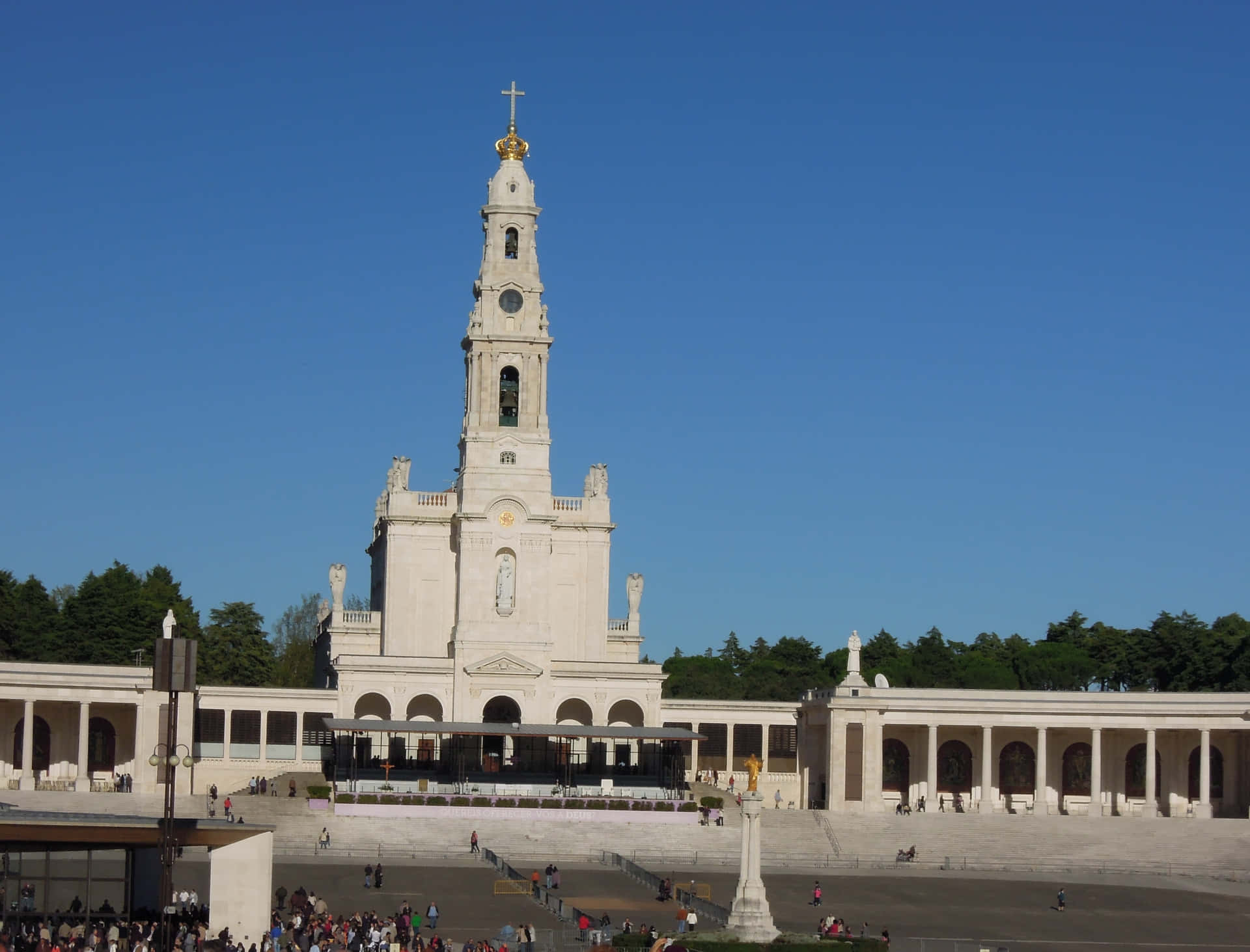 A Beautiful View Of The Majestic Fatima Sanctuary In Portugal