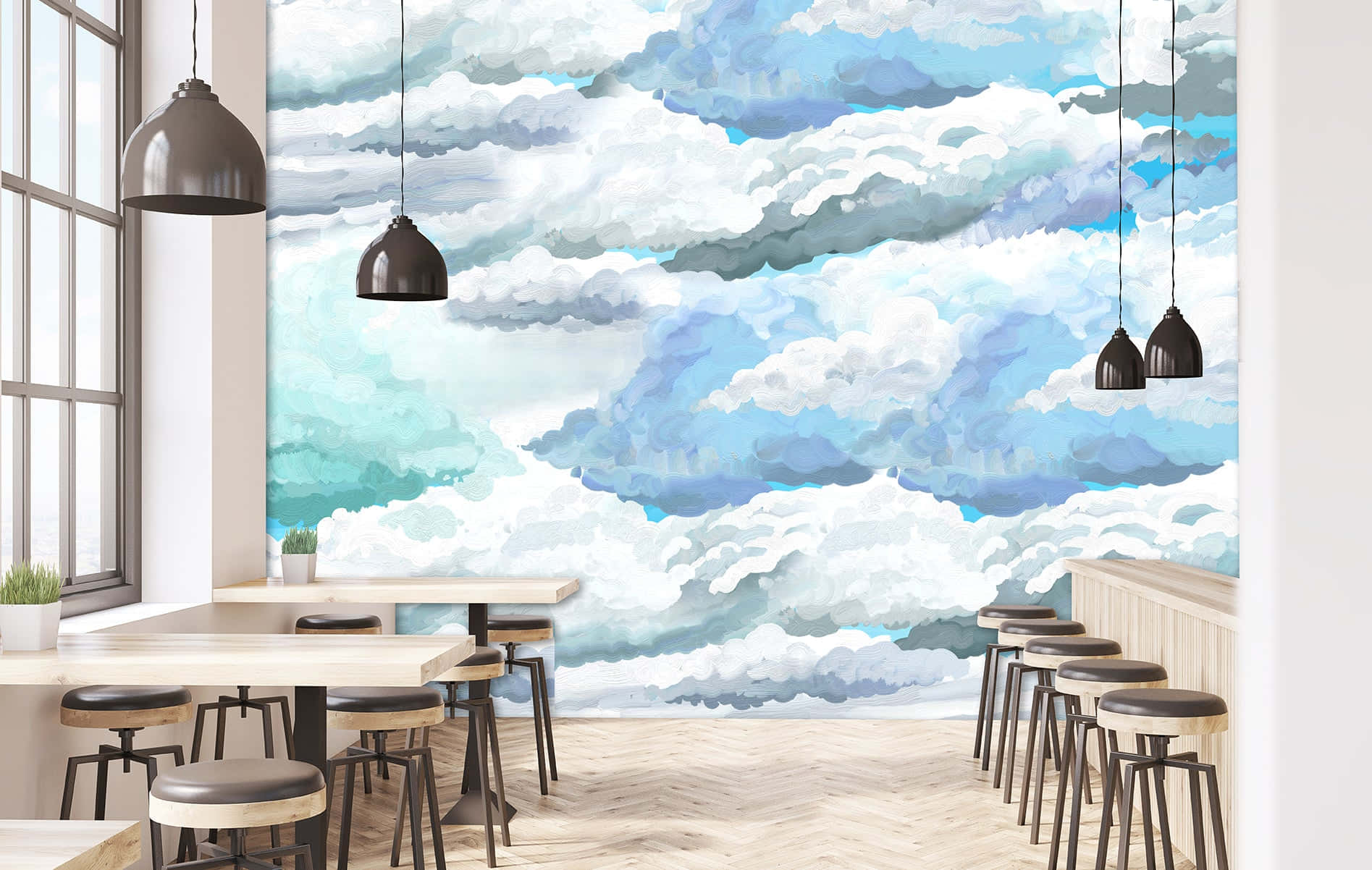 A Beautiful Vintage Rustic Pendant Light Over A Wooden Surface