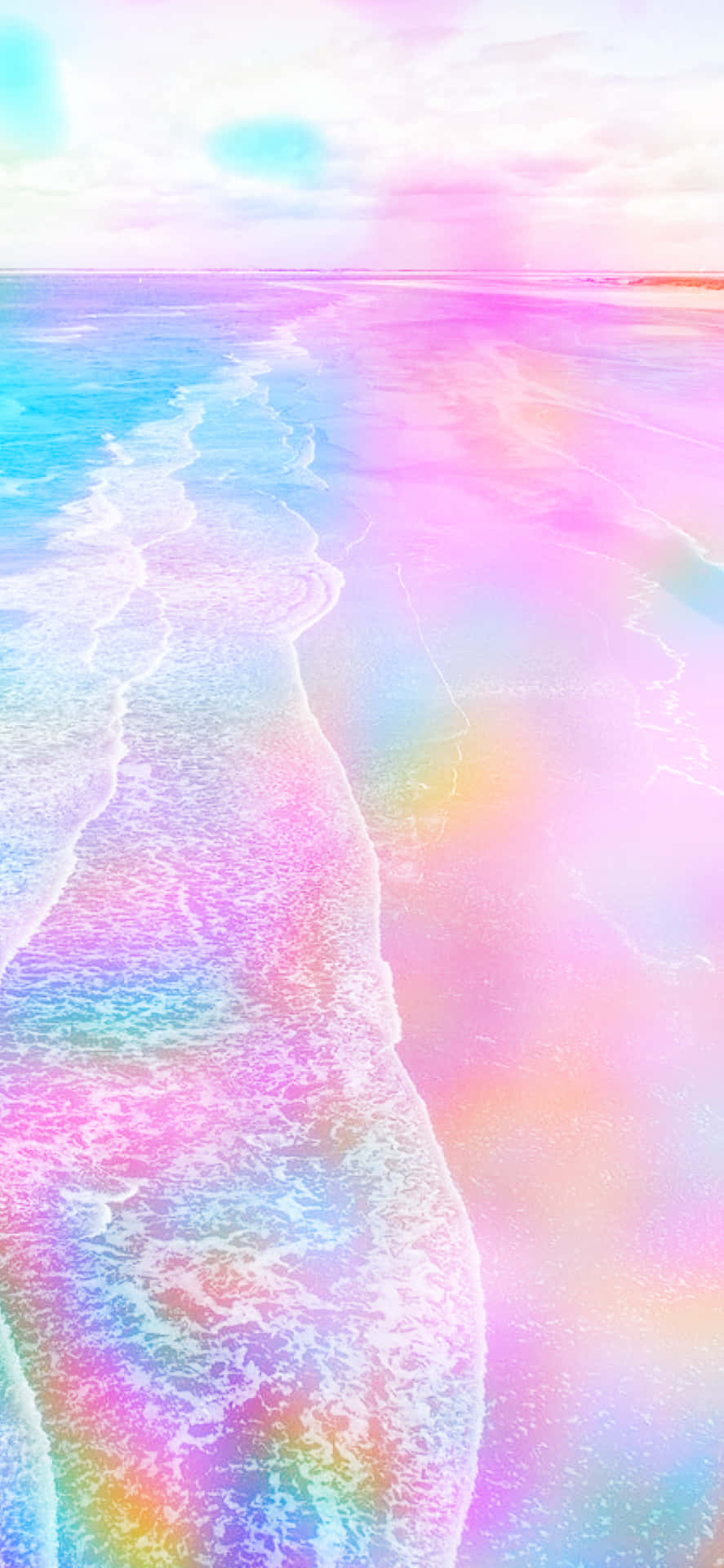 A Beautiful White Rainbow Spreads Out Over The Sky Background