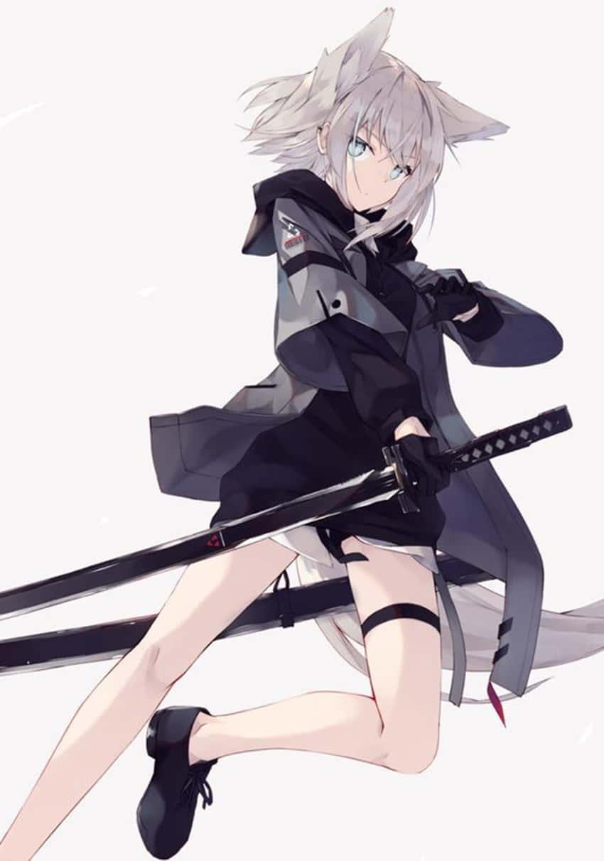 A Beautiful Young Girl With Wolf-like Features Living Her Life With Freedom And Courage. Background