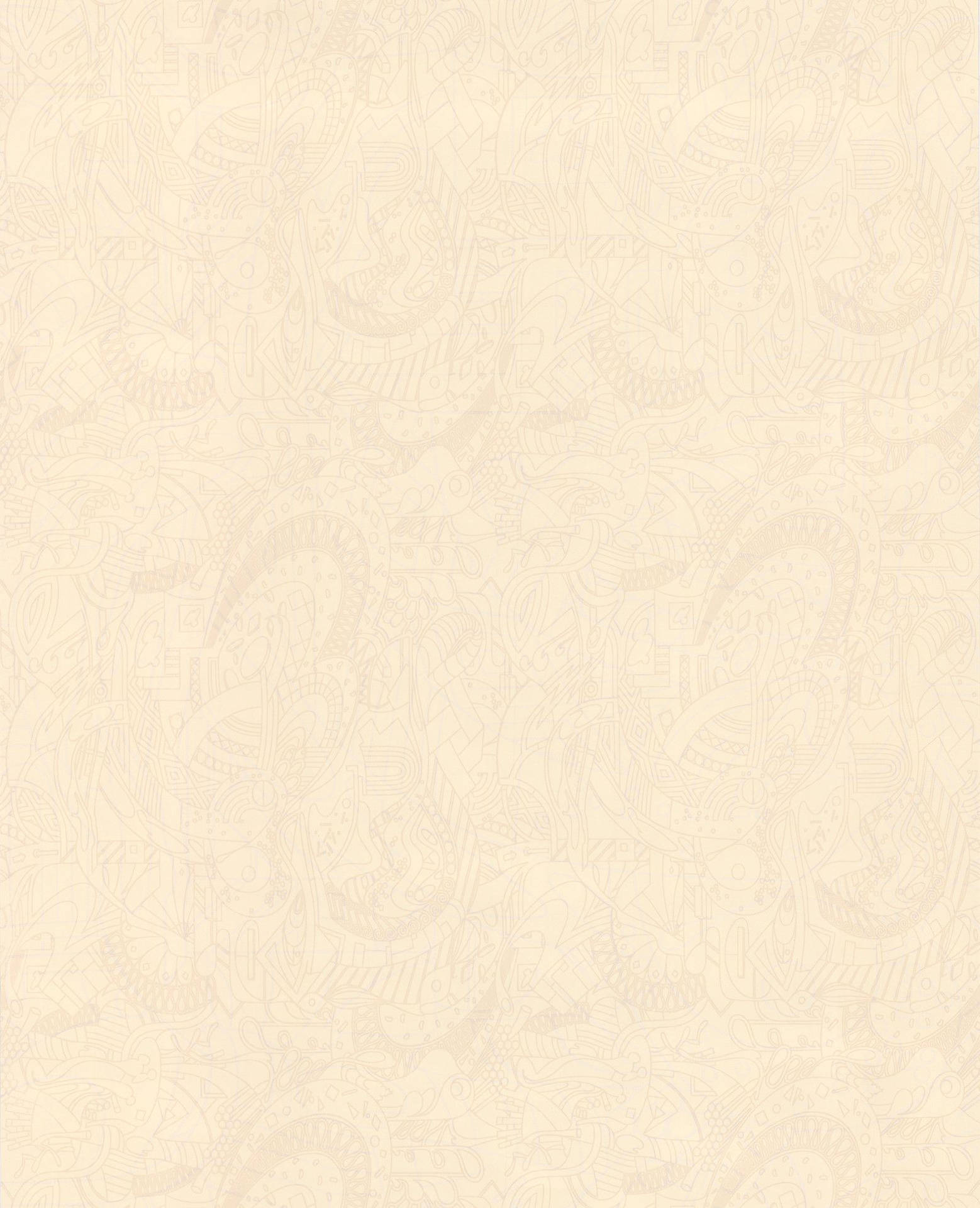 A Beige Wallpaper With A Pattern Of Paisley Background