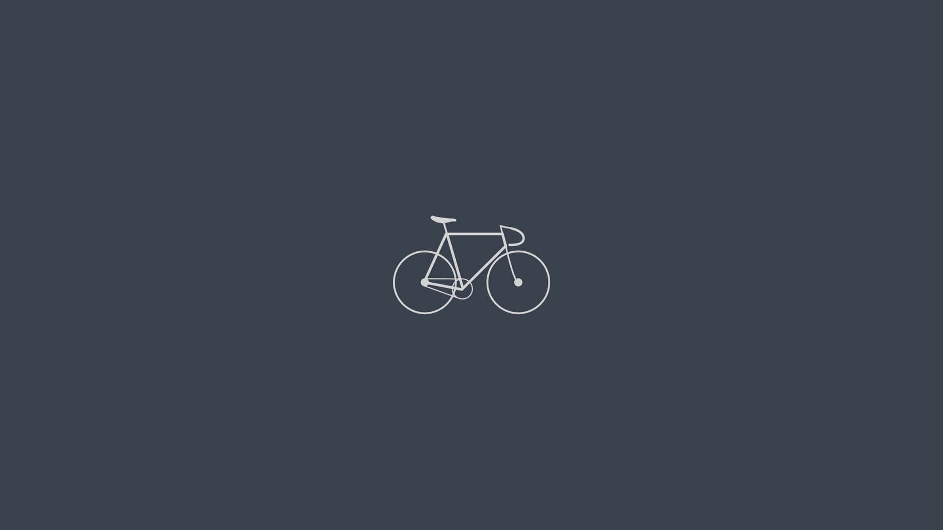 A Bicycle Icon On A Dark Background Background