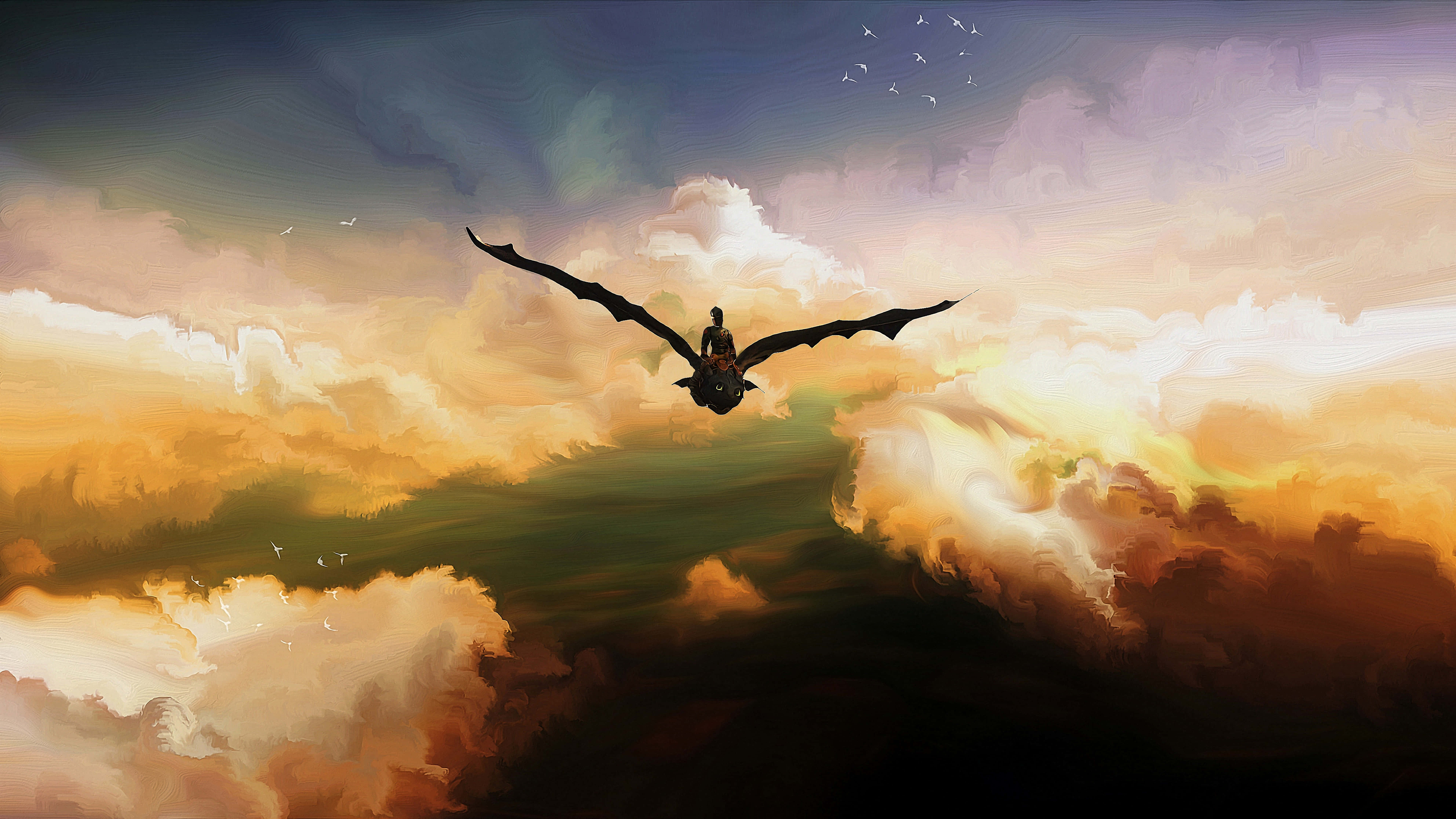 A Bird Flying In The Sky Background