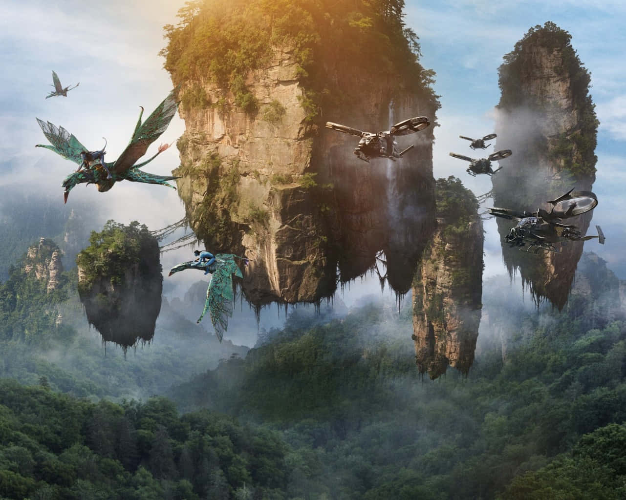 A Bird's-eye View Of The Magical Planet Of Pandora From Avatar Background