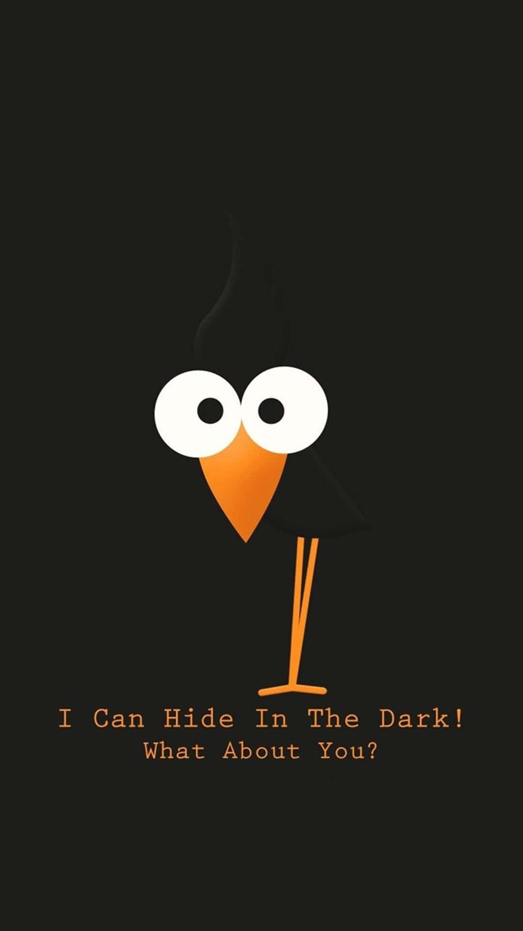 A Bird With A Black Background And The Words I Can Hide In The Dark What About You Background