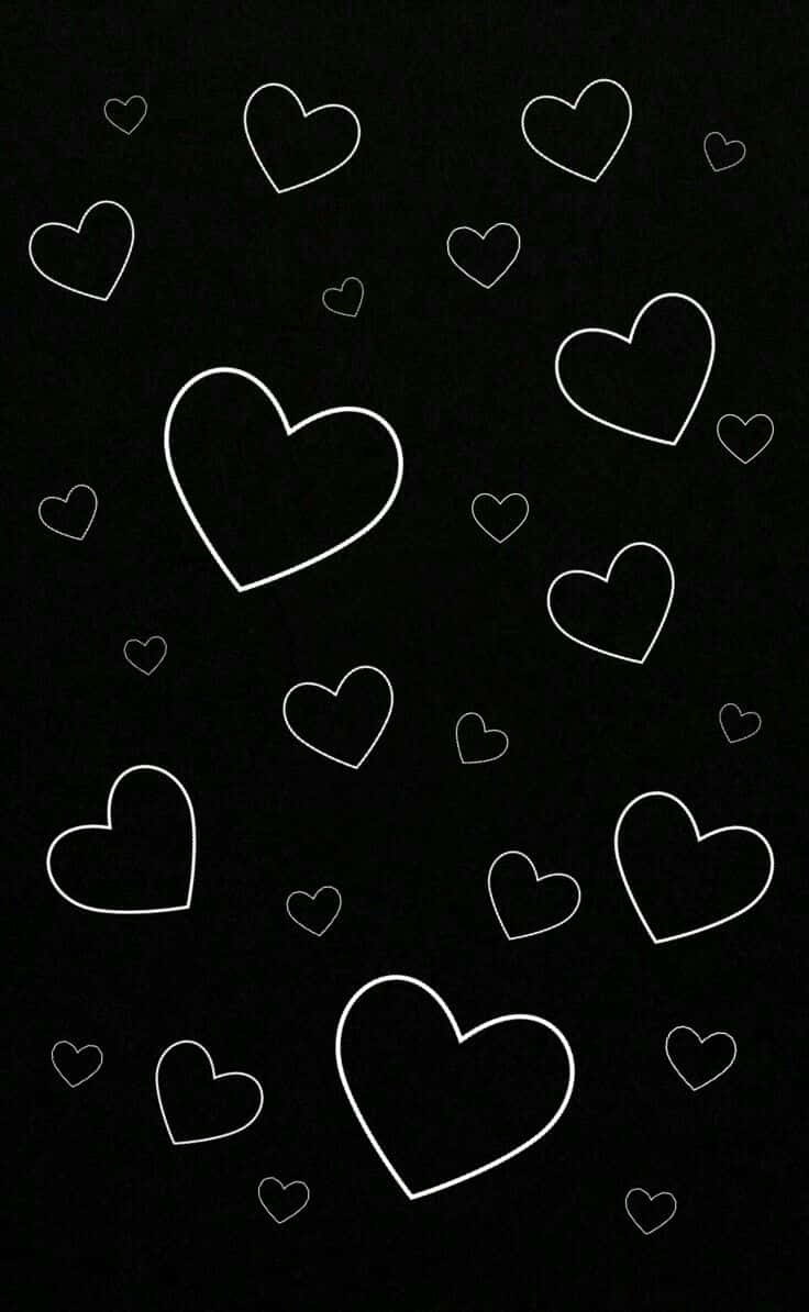 A Black Aesthetic Heart To Symbolize Strength And Endurance Background