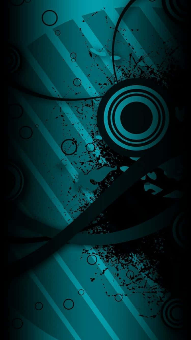 A Black And Blue Abstract Background With Circles And Circles Background