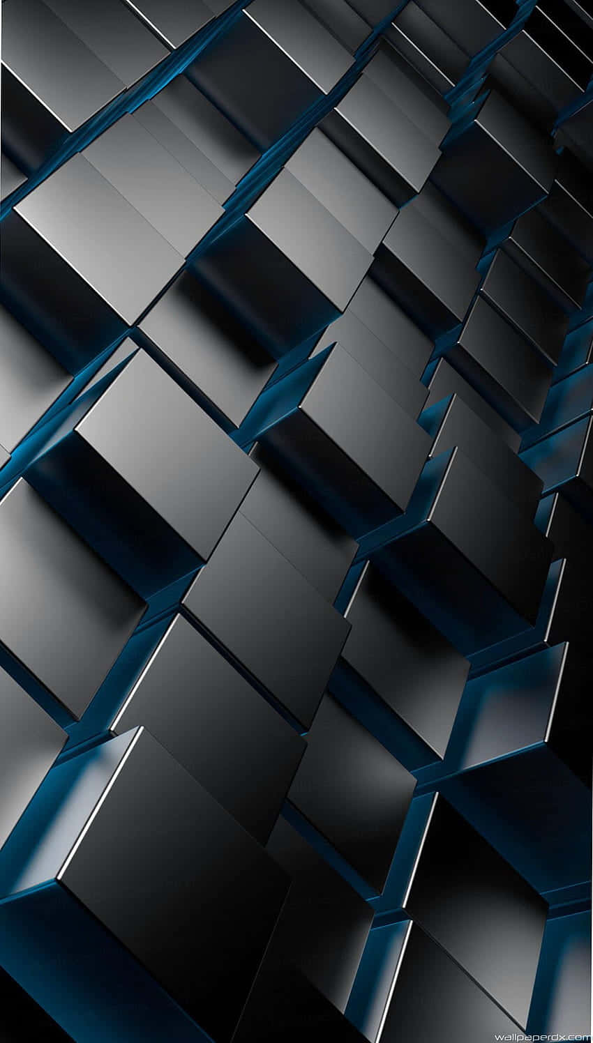 A Black And Blue Abstract Background With Squares Background